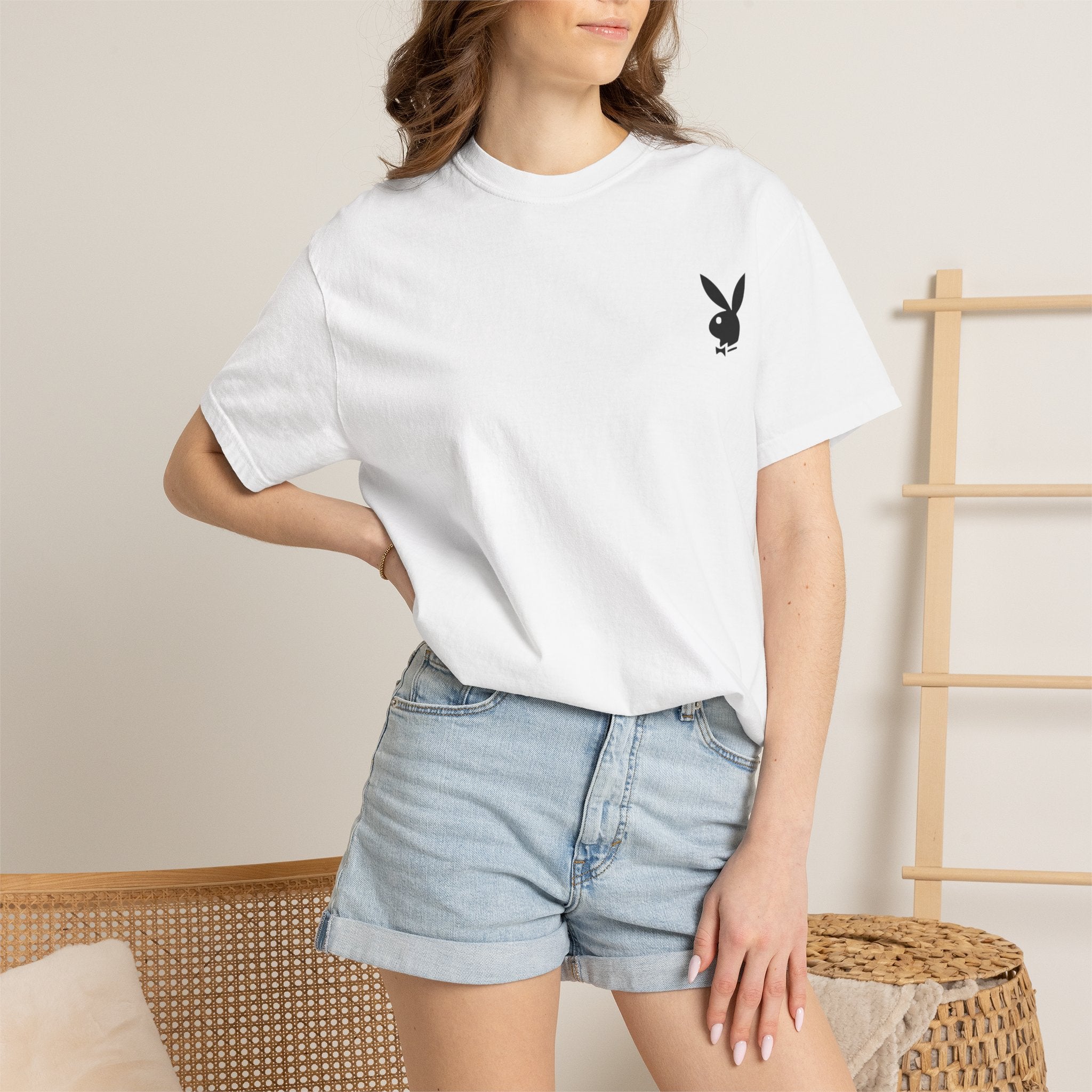 Metal Bunny Logo T‑Shirt — Gothic Back Graphic Tee