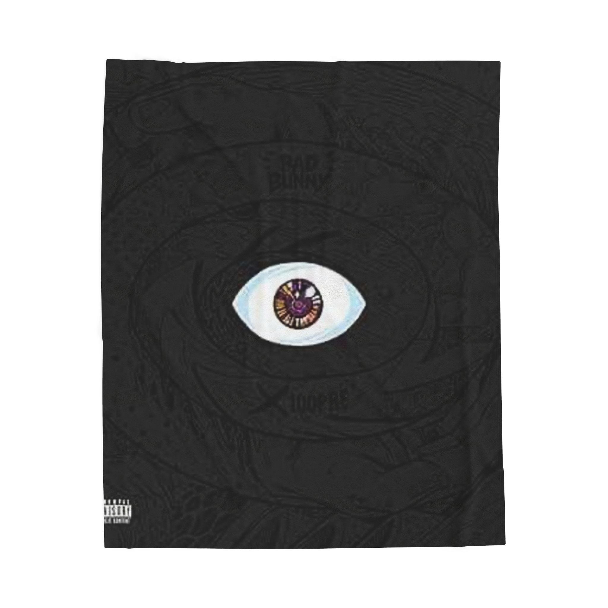 Mystic Eye Velveteen Plush Blanket — Dark Occult Eye Design, Cozy Throw for Gothic Home Décor