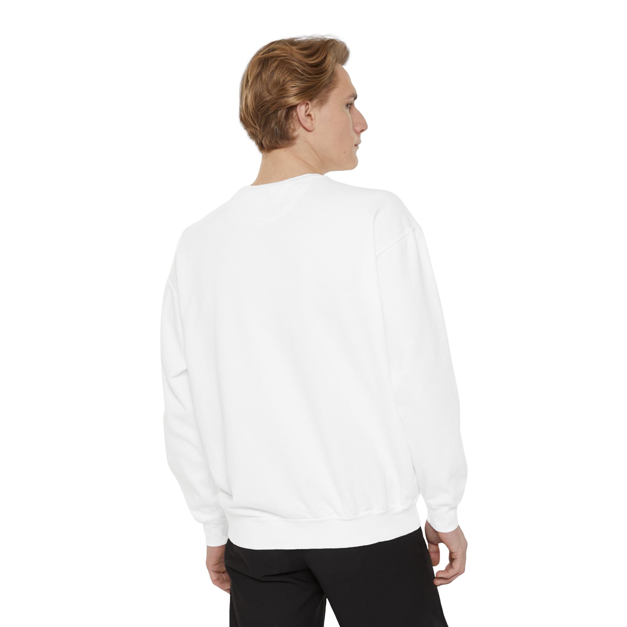 Bunny Pocket Sweatshirt — Cute Minimalist White Crewneck